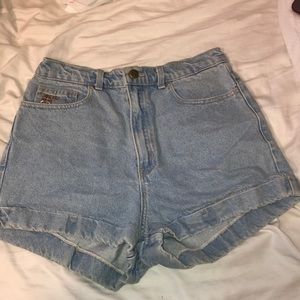 American Apparel Studded Denim Shorts High Waisted